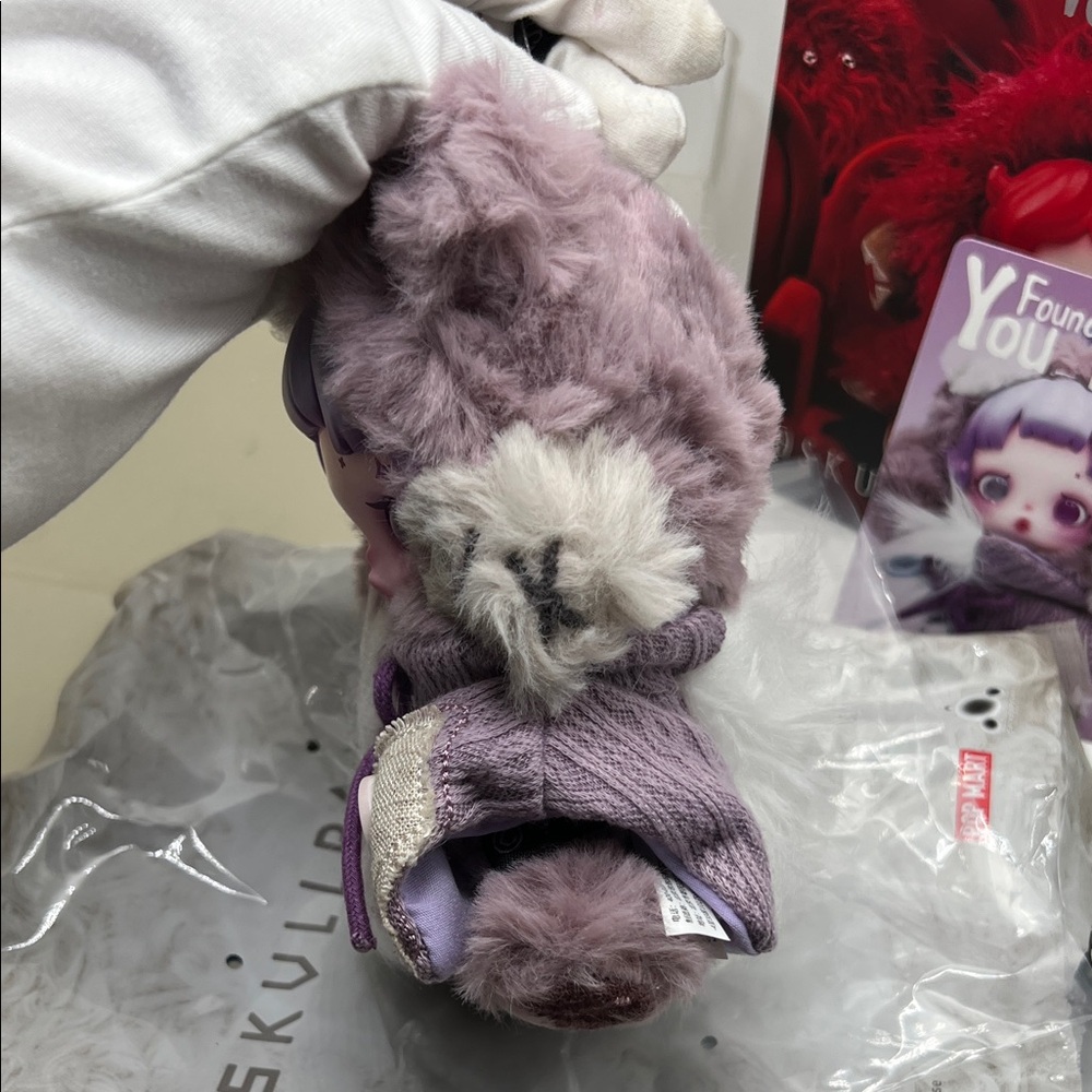 SkullPanda- Pop Mart -You Found Me! Plush Doll Pendant/Purse Charm-Ratty Bear - Picture 12 of 17